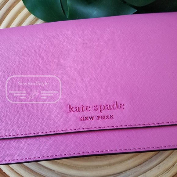 CAMERON MONOTONE KATE SPADE BRIGHT PEONY CONVERTIBLE CROSSBODY PINK BRAND NEW - Picture 3 of 7